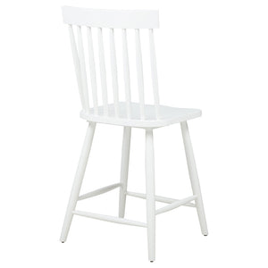 English Elm Waverly Windsor Spindle Back Counter Chairs Solid Wood Farmhouse Kitchen Set of Two White B062P507869
