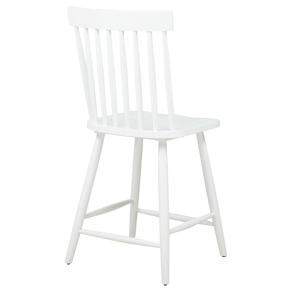 English Elm Waverly Windsor Spindle Back Counter Chairs Solid Wood Farmhouse Kitchen Set of Two White B062P507869