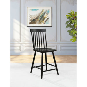 English Elm Waverly Windsor Spindle Back Counter Chairs Solid Wood Farmhouse Kitchen Set of Two Black B062P507870