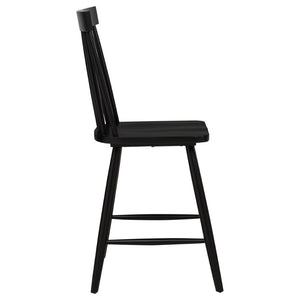 English Elm Waverly Windsor Spindle Back Counter Chairs Solid Wood Farmhouse Kitchen Set of Two Black B062P507870