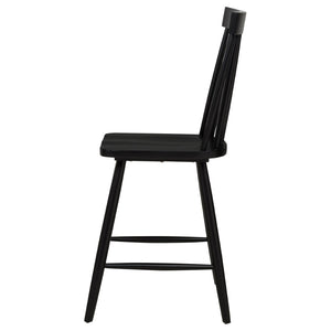 English Elm Waverly Windsor Spindle Back Counter Chairs Solid Wood Farmhouse Kitchen Set of Two Black B062P507870