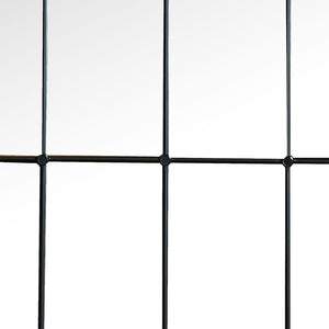 English Elm Harvik Tall Windowpane Grid Floor Mirror with Black Metal Frame for Entryway B062P507880