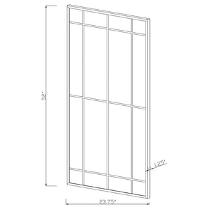 English Elm Harvik Tall Windowpane Grid Floor Mirror with Black Metal Frame for Entryway B062P507880