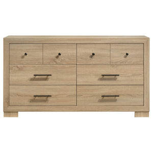 English Elm Merritt Six Drawer Oak Dresser with Dovetail Joinery and Antique Nickel Hardware B062P509615