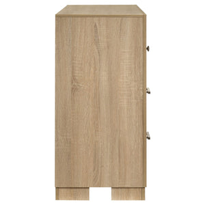 English Elm Merritt Six Drawer Oak Dresser with Dovetail Joinery and Antique Nickel Hardware B062P509615