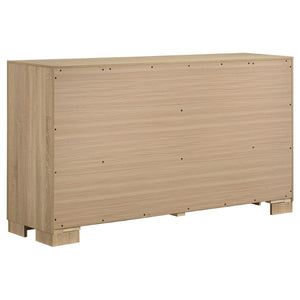 English Elm Merritt Six Drawer Oak Dresser with Dovetail Joinery and Antique Nickel Hardware B062P509615