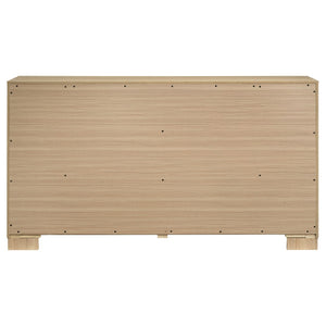 English Elm Merritt Six Drawer Oak Dresser with Dovetail Joinery and Antique Nickel Hardware B062P509615