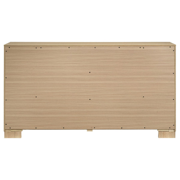 English Elm Merritt Six Drawer Oak Dresser with Dovetail Joinery and Antique Nickel Hardware B062P509615
