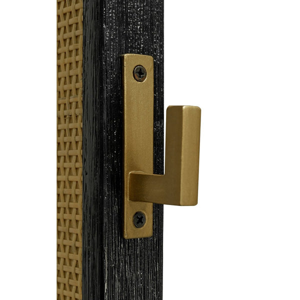 English Elm Benson Rattan Cane Trim Full Length Floor Mirror Freestanding Bedroom Dressing B062P509653