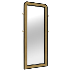 English Elm Benson Rattan Cane Trim Full Length Floor Mirror Freestanding Bedroom Dressing B062P509653