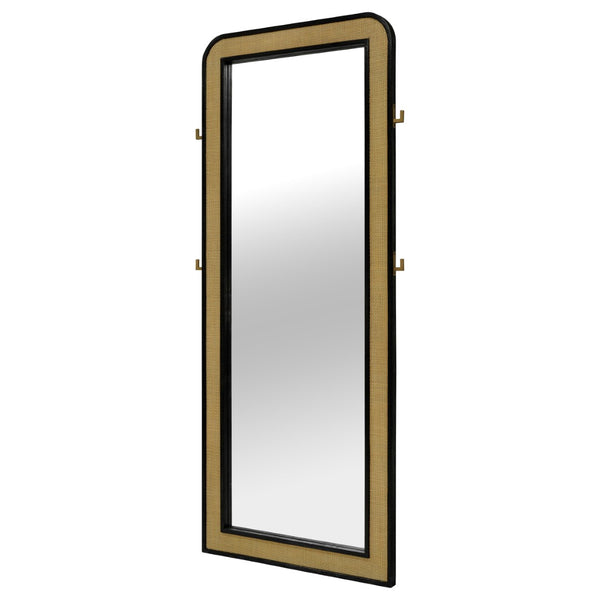 English Elm Benson Rattan Cane Trim Full Length Floor Mirror Freestanding Bedroom Dressing B062P509653