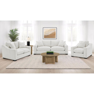 English Elm Chelan Beige Fabric Sofa with Track Arms and Pocket Coil Cushions for Modern Living B062P509657