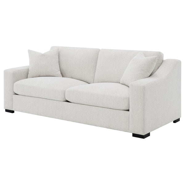 English Elm Chelan Beige Fabric Sofa with Track Arms and Pocket Coil Cushions for Modern Living B062P509657