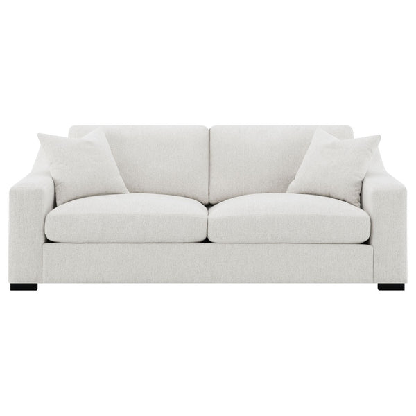 English Elm Chelan Beige Fabric Sofa with Track Arms and Pocket Coil Cushions for Modern Living B062P509657