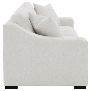 English Elm Chelan Beige Fabric Sofa with Track Arms and Pocket Coil Cushions for Modern Living B062P509657