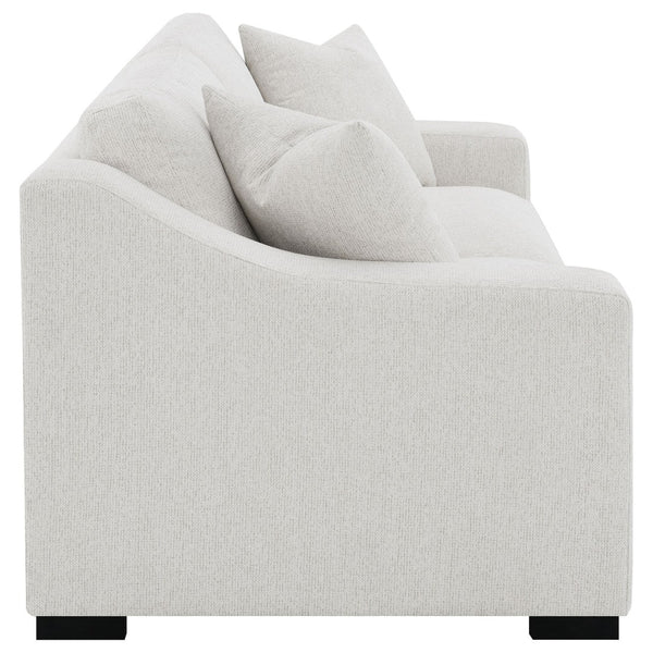English Elm Chelan Beige Fabric Sofa with Track Arms and Pocket Coil Cushions for Modern Living B062P509657