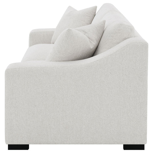 English Elm Chelan Beige Fabric Sofa with Track Arms and Pocket Coil Cushions for Modern Living B062P509657