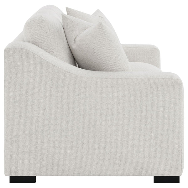 English Elm Chelan Compact Loveseat with Track Arms Sand Textured Fabric for Modern Living Rooms B062P509658