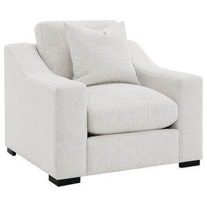 English Elm Chelan Sand Fabric Accent Chair with Pocket Coil Cushions for Living Room Comfort B062P509659