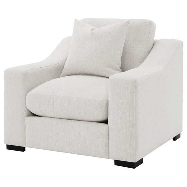 English Elm Chelan Sand Fabric Accent Chair with Pocket Coil Cushions for Living Room Comfort B062P509659