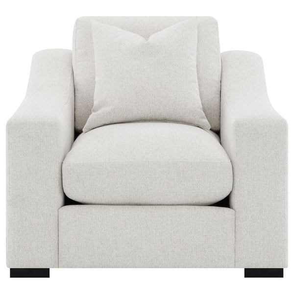 English Elm Chelan Sand Fabric Accent Chair with Pocket Coil Cushions for Living Room Comfort B062P509659