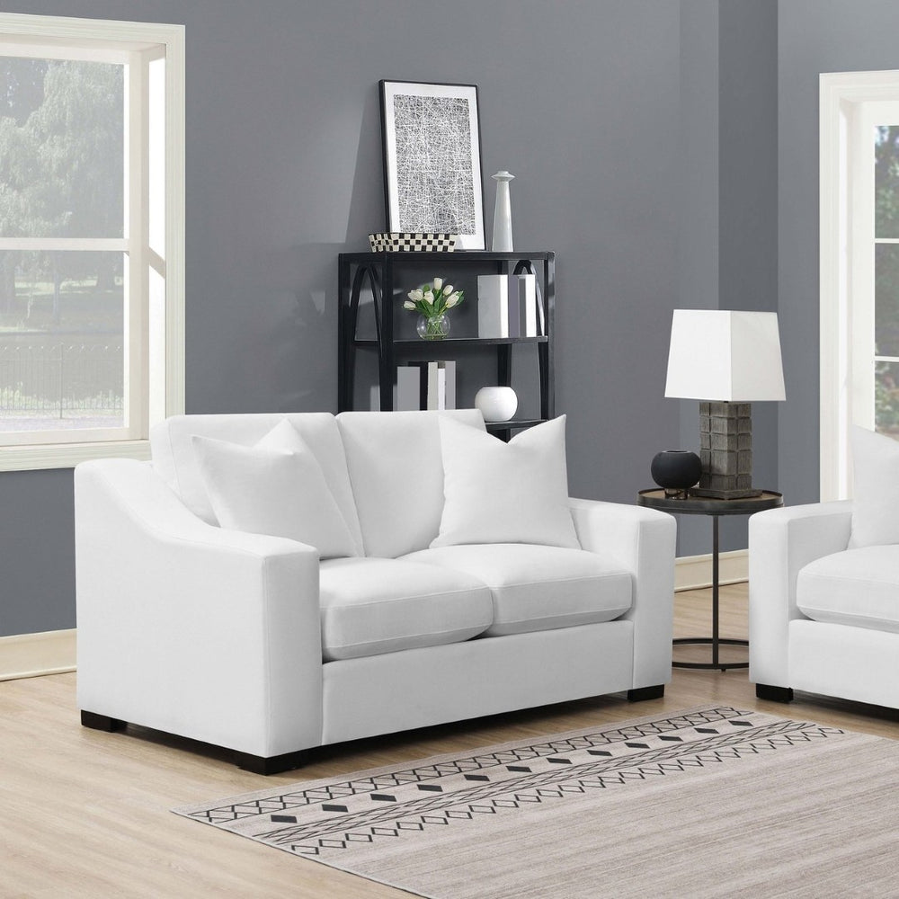English Elm Chelan Textured Fabric Compact Loveseat with Pocket Coil Support for Apartment Living B062P509666
