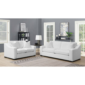 English Elm Chelan Textured Fabric Compact Loveseat with Pocket Coil Support for Apartment Living B062P509666