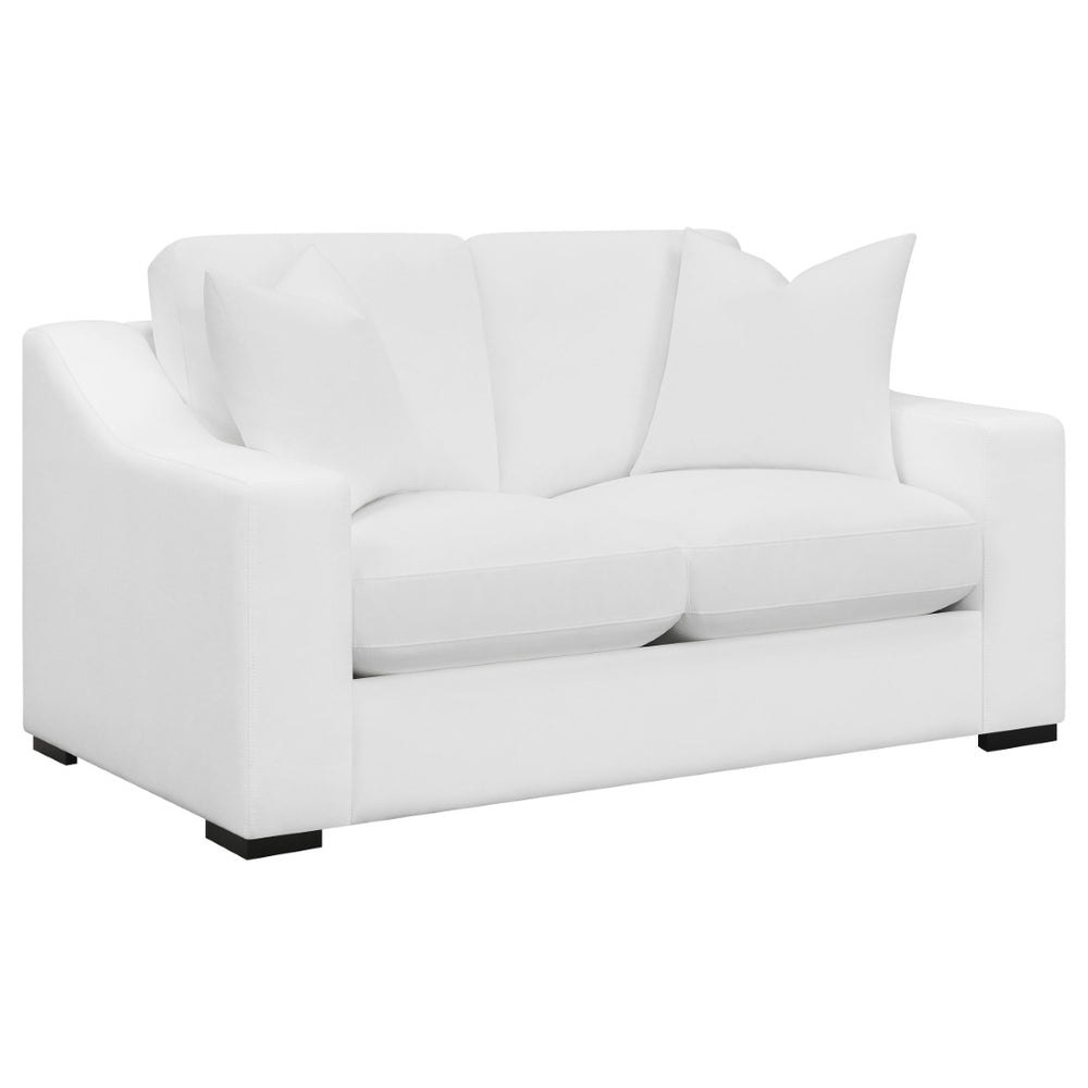 English Elm Chelan Textured Fabric Compact Loveseat with Pocket Coil Support for Apartment Living B062P509666