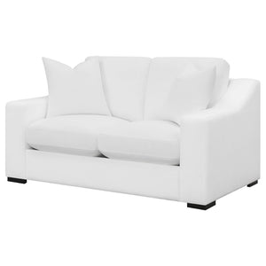 English Elm Chelan Textured Fabric Compact Loveseat with Pocket Coil Support for Apartment Living B062P509666