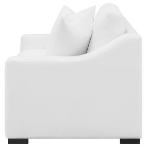 English Elm Chelan Textured Fabric Compact Loveseat with Pocket Coil Support for Apartment Living B062P509666