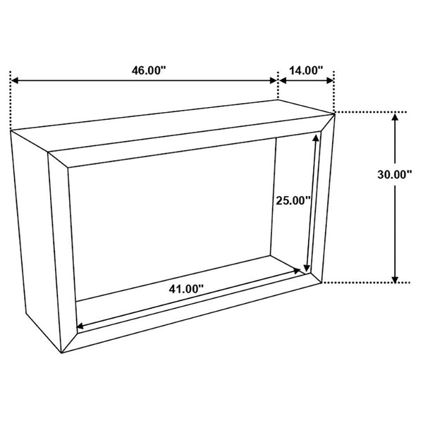 English Elm Mesa Solid Mango Wood Open Frame Console Natural Grain Entryway Accent Table B062P509703