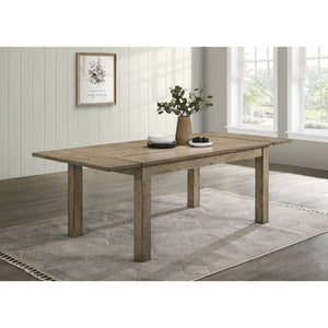 English Elm Cressley Solid Rubberwood Extendable Dining Table Seats Eight with Plank Oak Finish B062P511750