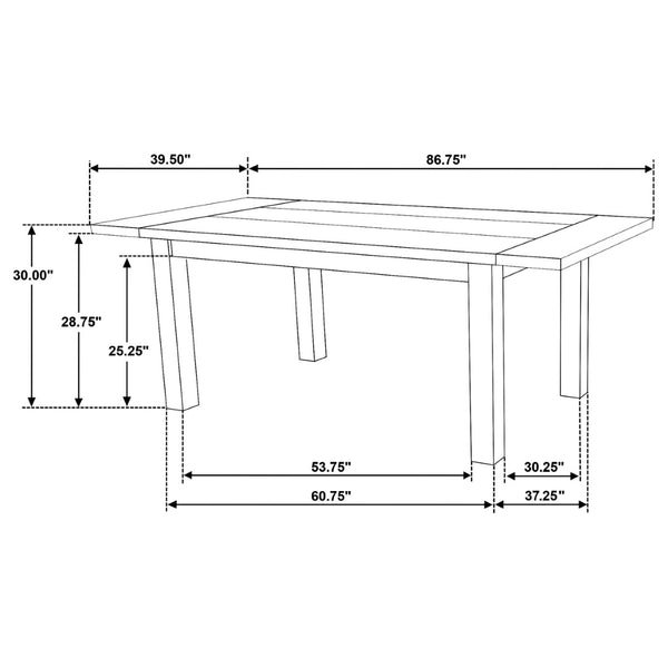 English Elm Cressley Solid Rubberwood Extendable Dining Table Seats Eight with Plank Oak Finish B062P511750