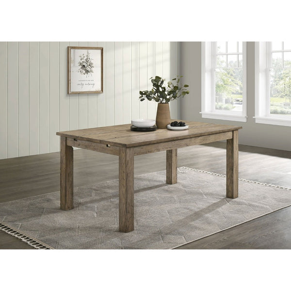 English Elm Cressley Solid Rubberwood Extendable Dining Table Seats Eight with Plank Oak Finish B062P511750