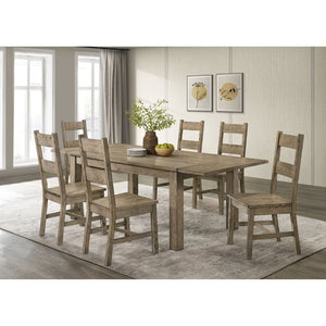 English Elm Cressley Solid Rubberwood Extendable Dining Table Seats Eight with Plank Oak Finish B062P511750