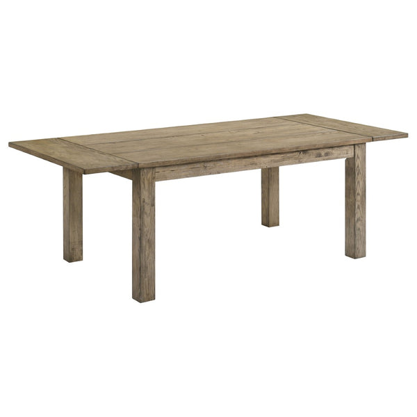 English Elm Cressley Solid Rubberwood Extendable Dining Table Seats Eight with Plank Oak Finish B062P511750