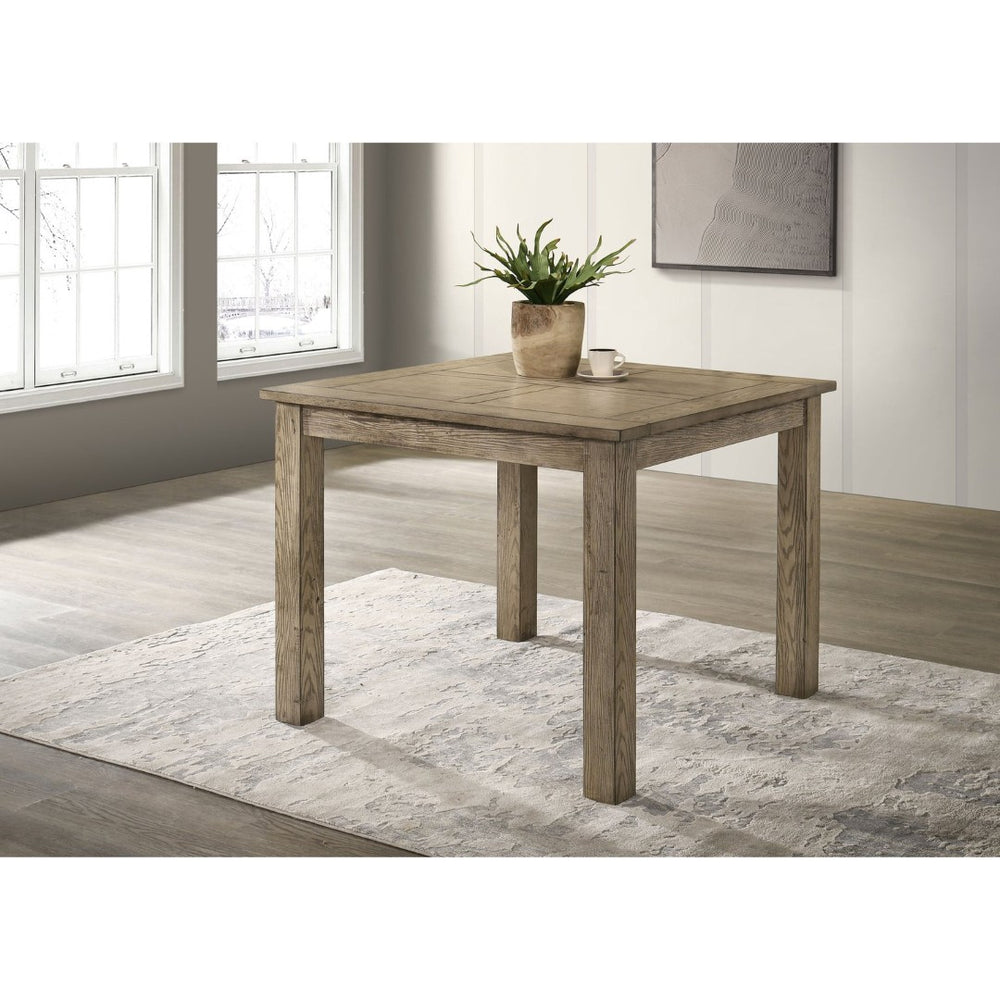English Elm Cressley Solid Rubberwood Square Counter Table with Grid Top for Farmhouse Kitchens B062P511755