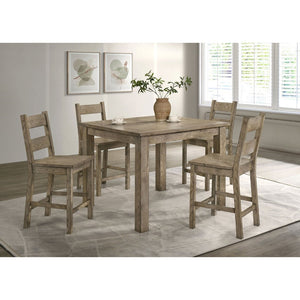 English Elm Cressley Solid Rubberwood Square Counter Table with Grid Top for Farmhouse Kitchens B062P511755