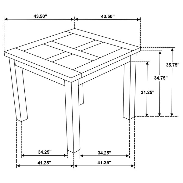 English Elm Cressley Solid Rubberwood Square Counter Table with Grid Top for Farmhouse Kitchens B062P511755