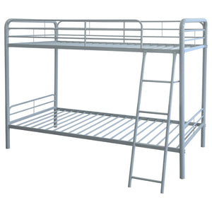 English Elm Long Beach Steel Bunk Bed Twin Over with Guardrails for Kids or Guests B062P511763