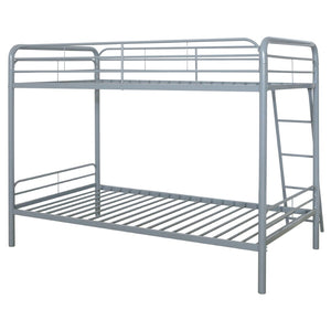 English Elm Long Beach Steel Bunk Bed Twin Over with Guardrails for Kids or Guests B062P511763