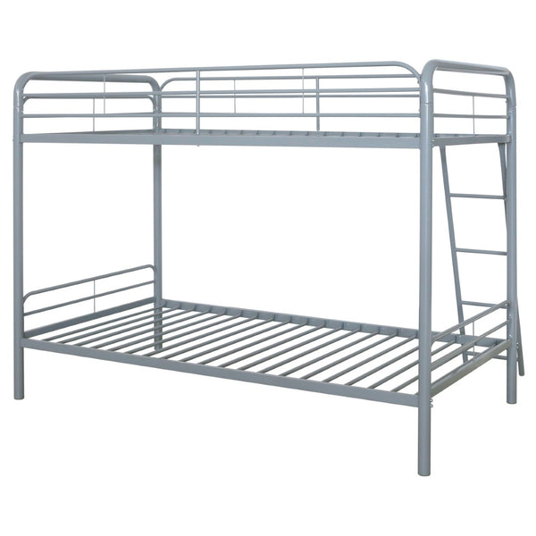 English Elm Long Beach Steel Bunk Bed Twin Over with Guardrails for Kids or Guests B062P511763