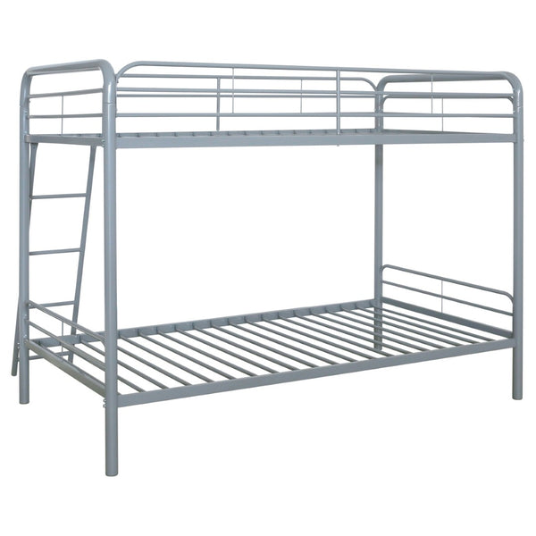 English Elm Long Beach Steel Bunk Bed Twin Over with Guardrails for Kids or Guests B062P511763