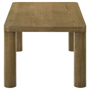 English Elm Bryant Sculptural Oak Veneer Coffee Table with Bold Legs for Modern Living Rooms B062P511817