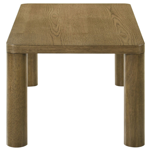English Elm Bryant Sculptural Oak Veneer Coffee Table with Bold Legs for Modern Living Rooms B062P511817