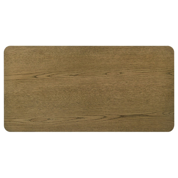 English Elm Bryant Sculptural Oak Veneer Coffee Table with Bold Legs for Modern Living Rooms B062P511817