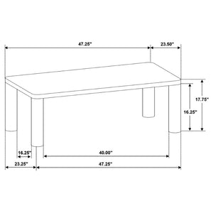 English Elm Bryant Sculptural Oak Veneer Coffee Table with Bold Legs for Modern Living Rooms B062P511817