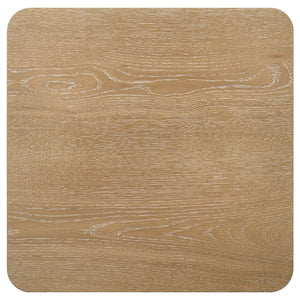 English Elm Bryant White Oak Veneer Square End Table with Sculpted Legs for Modern Living Rooms B062P511823