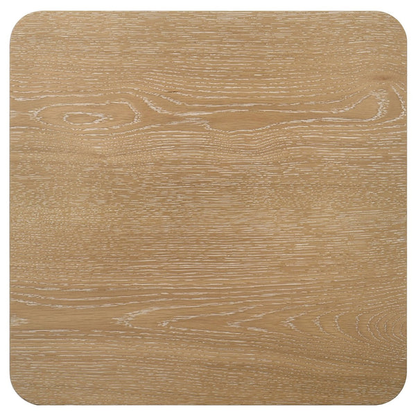 English Elm Bryant White Oak Veneer Square End Table with Sculpted Legs for Modern Living Rooms B062P511823