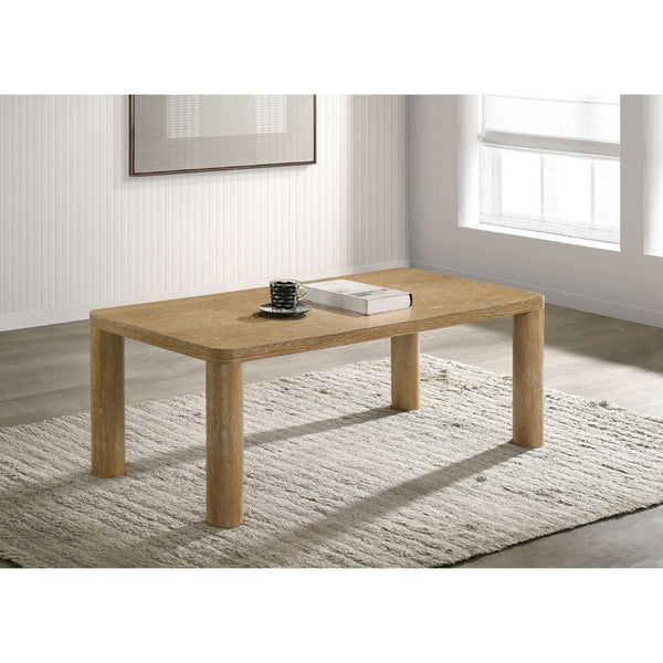 English Elm Bryant White Oak Veneer Rectangular Coffee Table for Modern Living Rooms B062P511824
